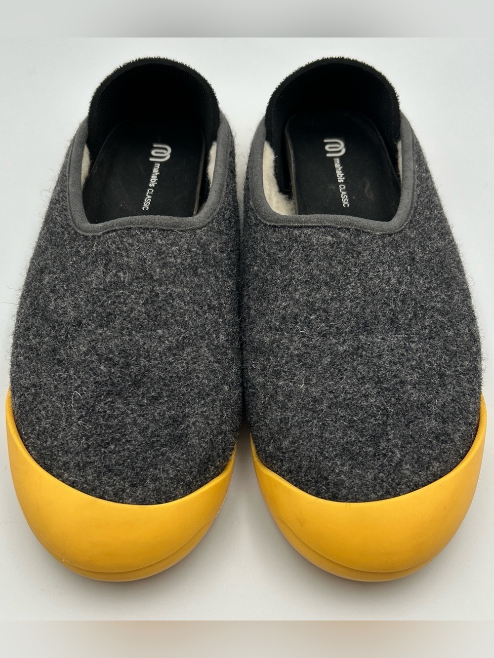 MAHABIS Classic Slippers US Size 8.5/9 Slip On Loafer Indoor Outdoor Gray Felt